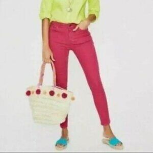 Boden The Cropped Soho Skinny Jean Hot Pink Barbiecore Bright Sz 6